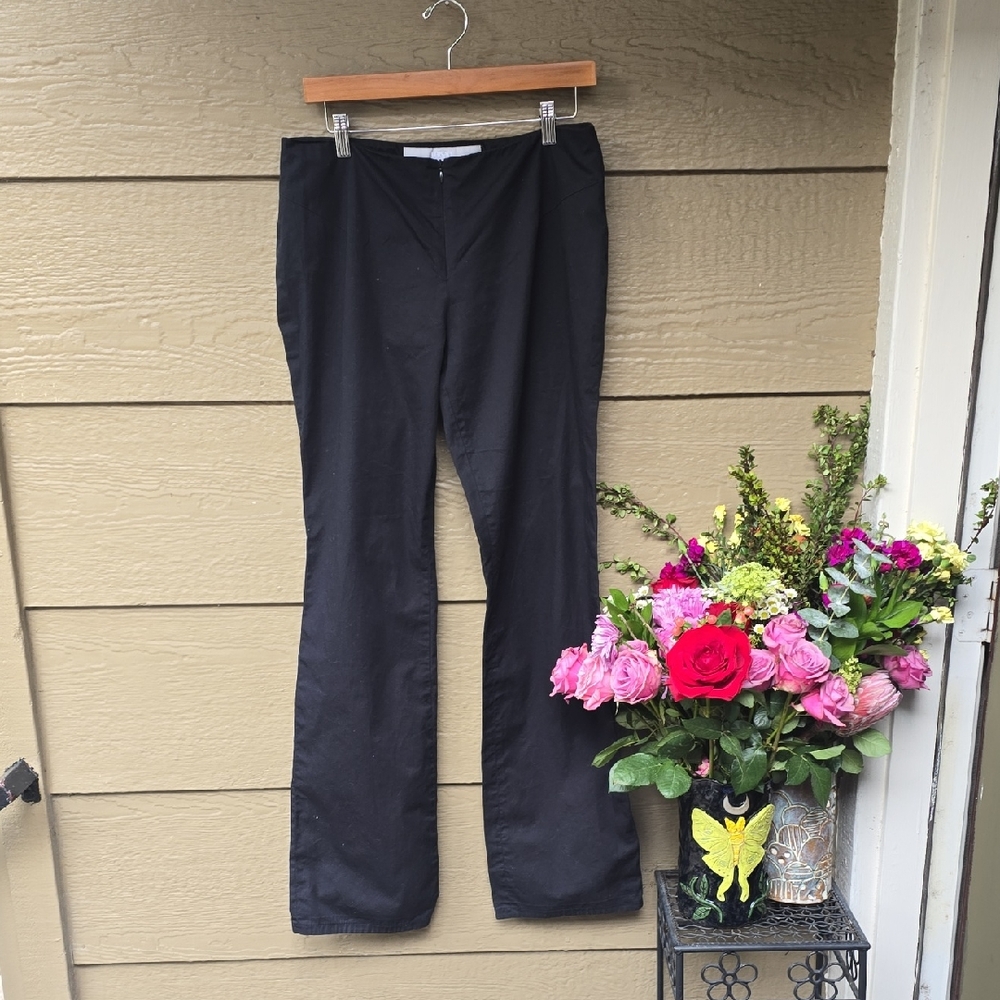 Versace Boot Cut Zip Front Pants Black 32 Lightweight